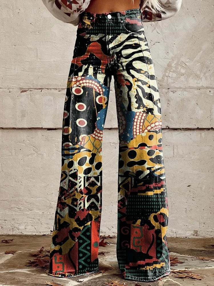 Fiorella | Boho Floral Wide-Leg Pants