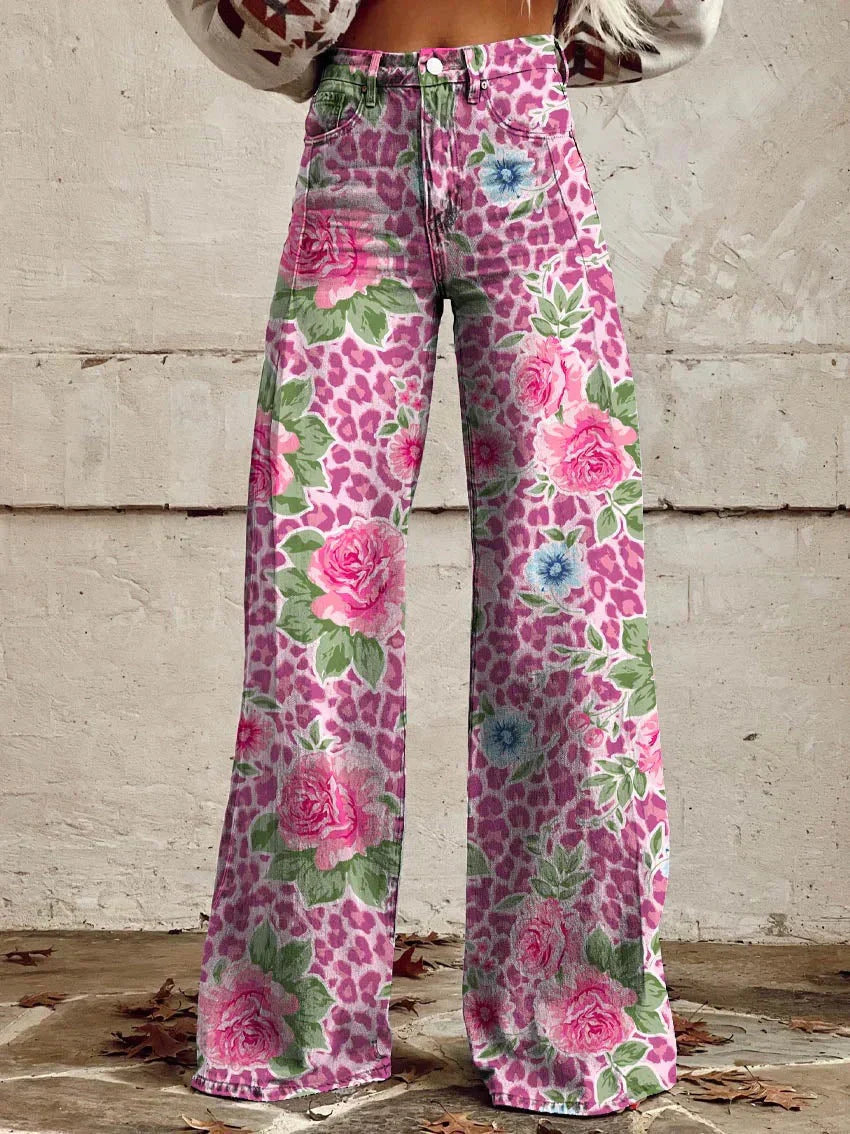 Fiorella | Boho Floral Wide-Leg Pants