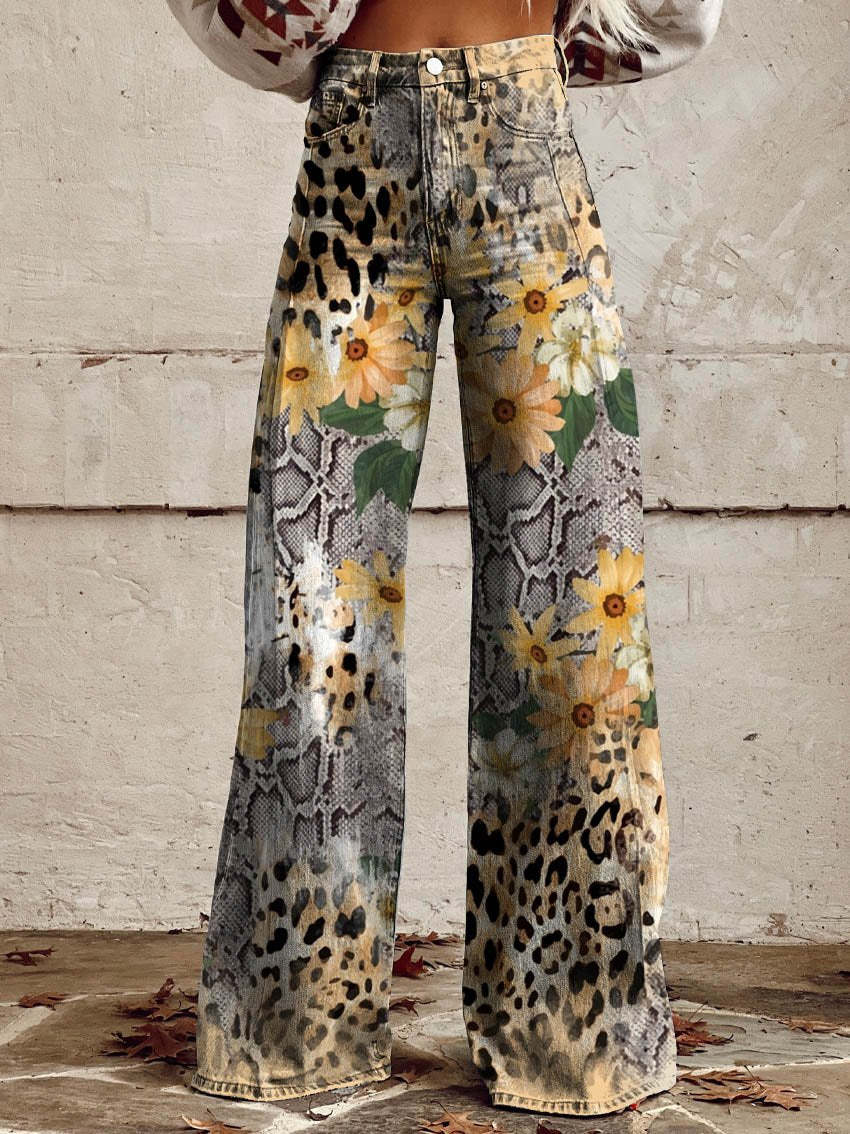 Fiorella | Boho Floral Wide-Leg Pants