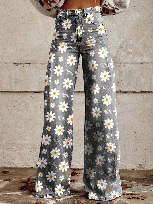 Fiorella | Boho Floral Wide-Leg Pants