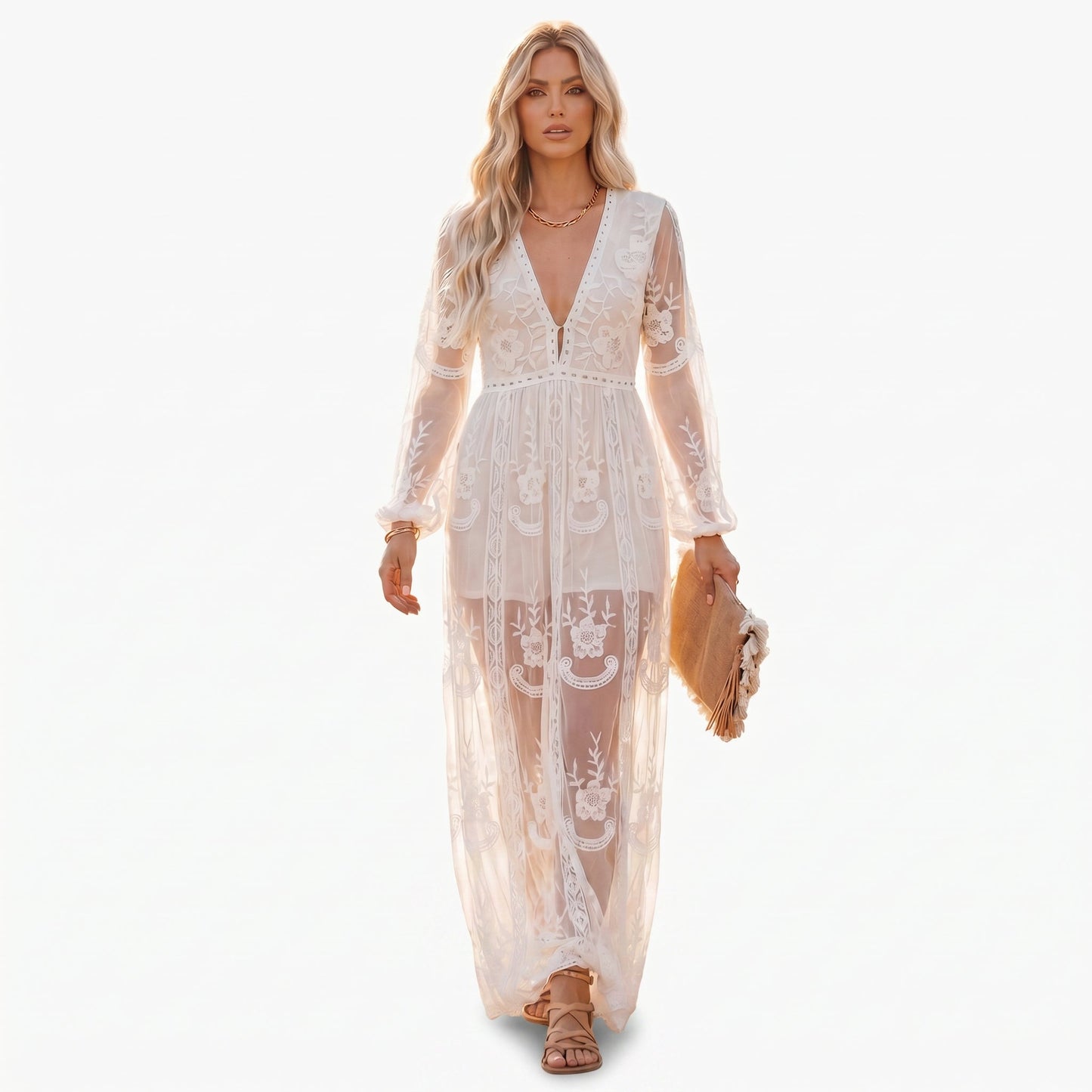 Neve | Long-Sleeve Maxi Dress