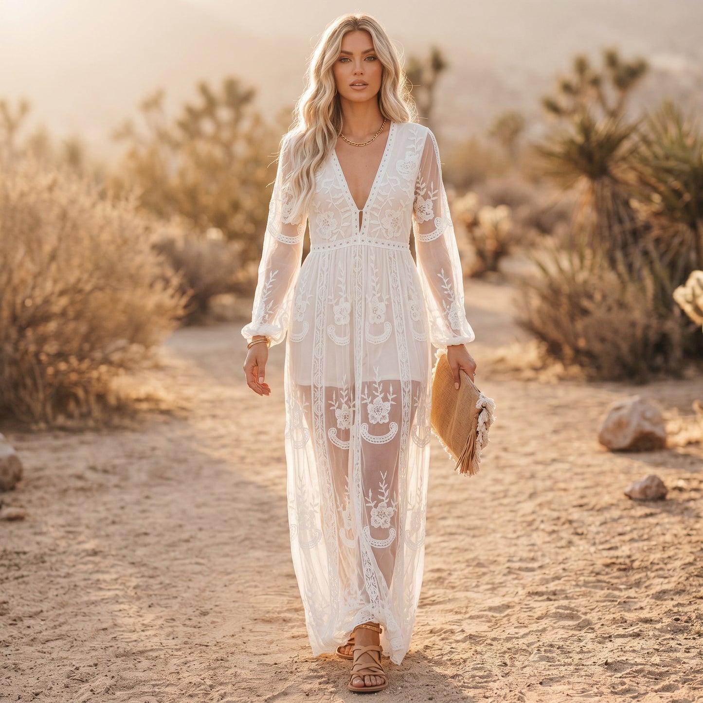 Neve | Long-Sleeve Maxi Dress