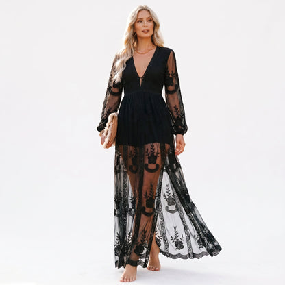Neve | Long-Sleeve Maxi Dress