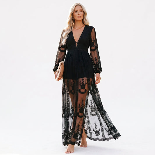 Neve | Long-Sleeve Maxi Dress