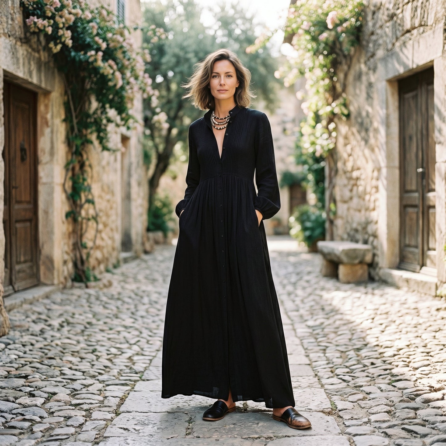 Rosalind | Long-Sleeve Maxi Dress