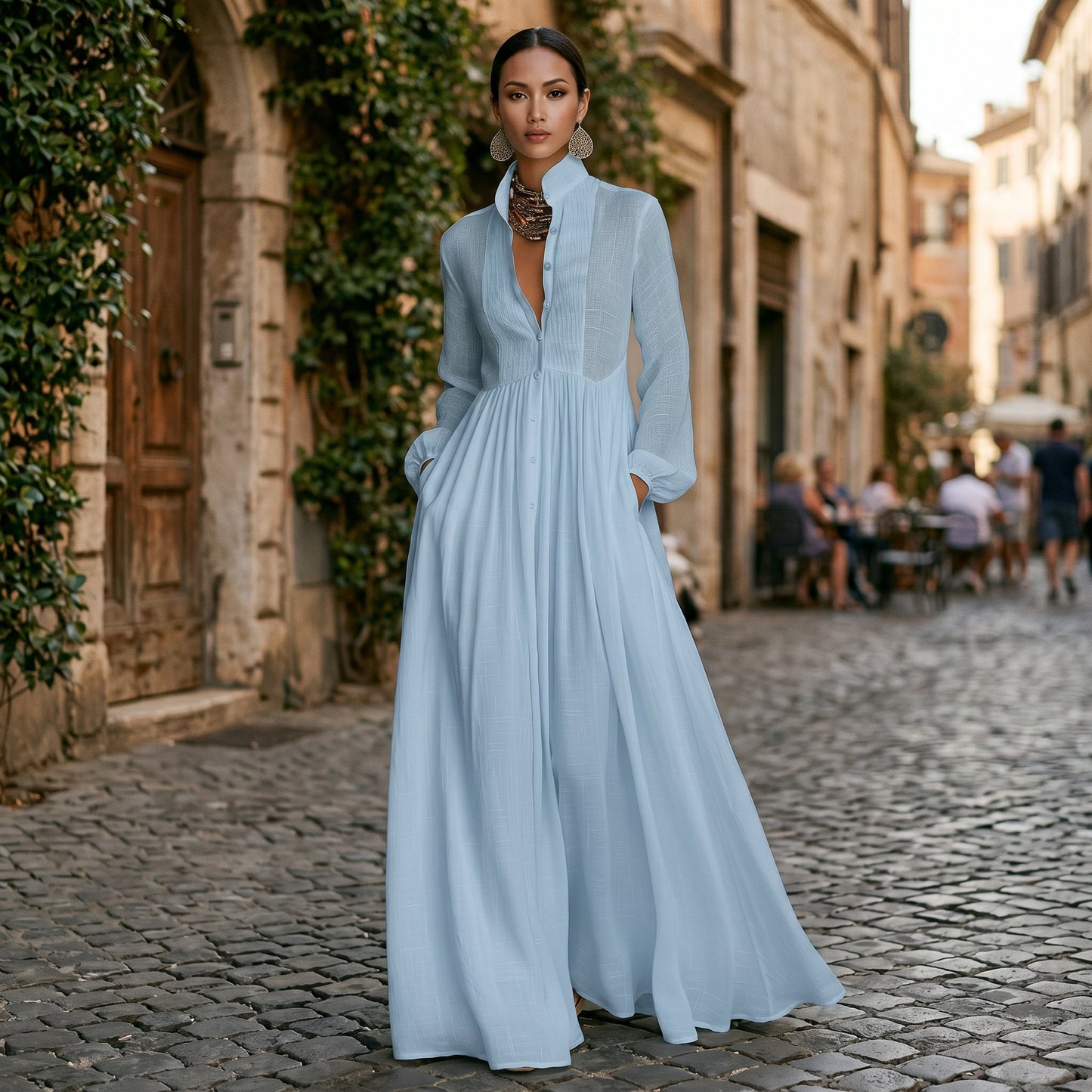 Rosalind | Long-Sleeve Maxi Dress