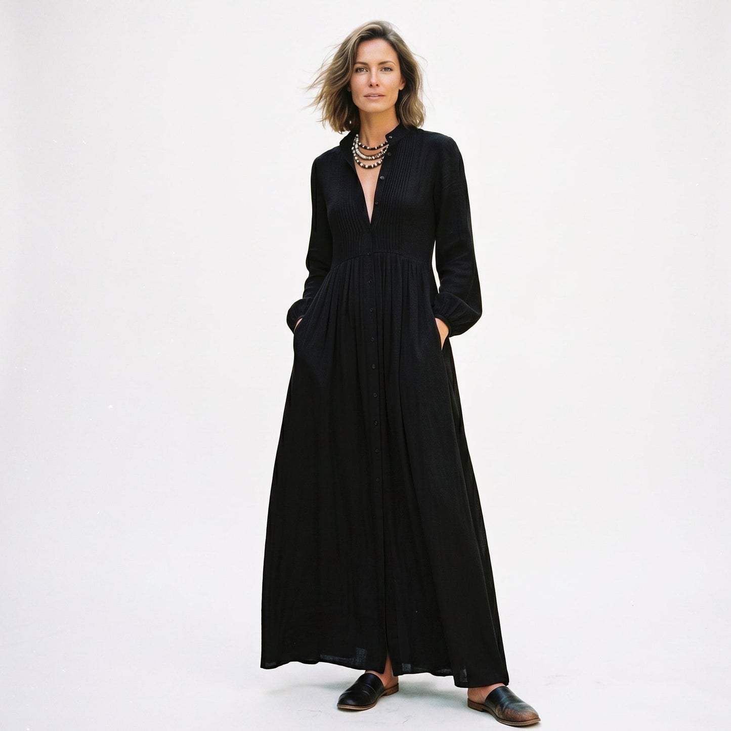 Rosalind | Long-Sleeve Maxi Dress