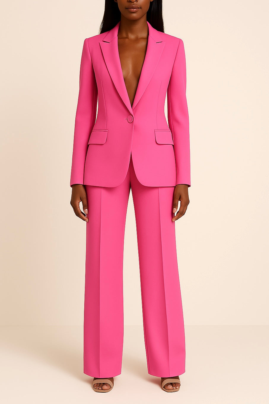 Ella | Longline Blazer & Trouser Pantsuit Set