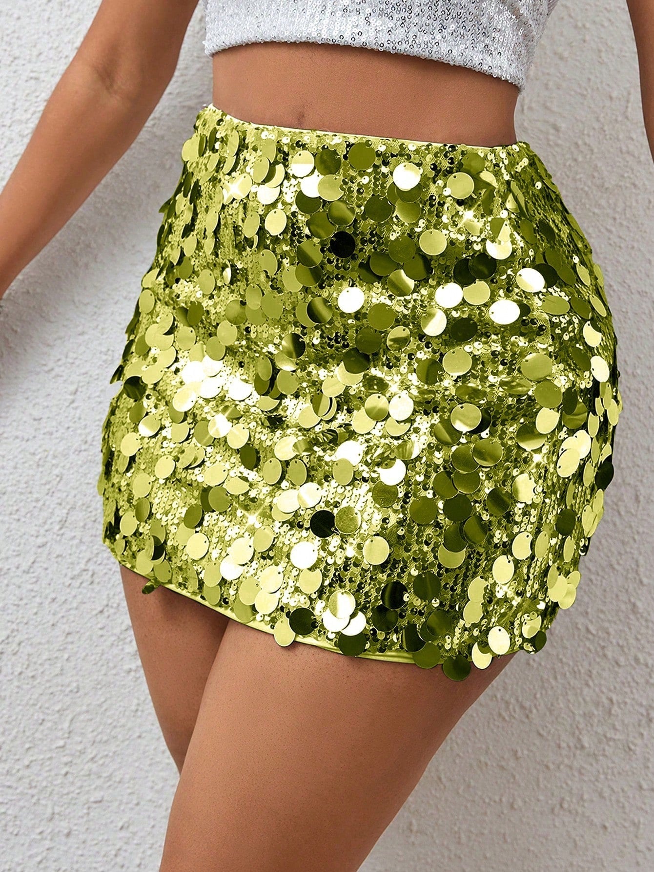 Seraphine | Black Sequin Bodycon Mini Skirt