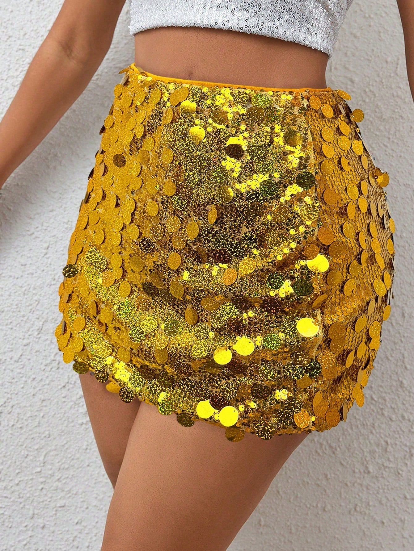 Seraphine | Black Sequin Bodycon Mini Skirt
