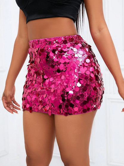 Seraphine | Black Sequin Bodycon Mini Skirt