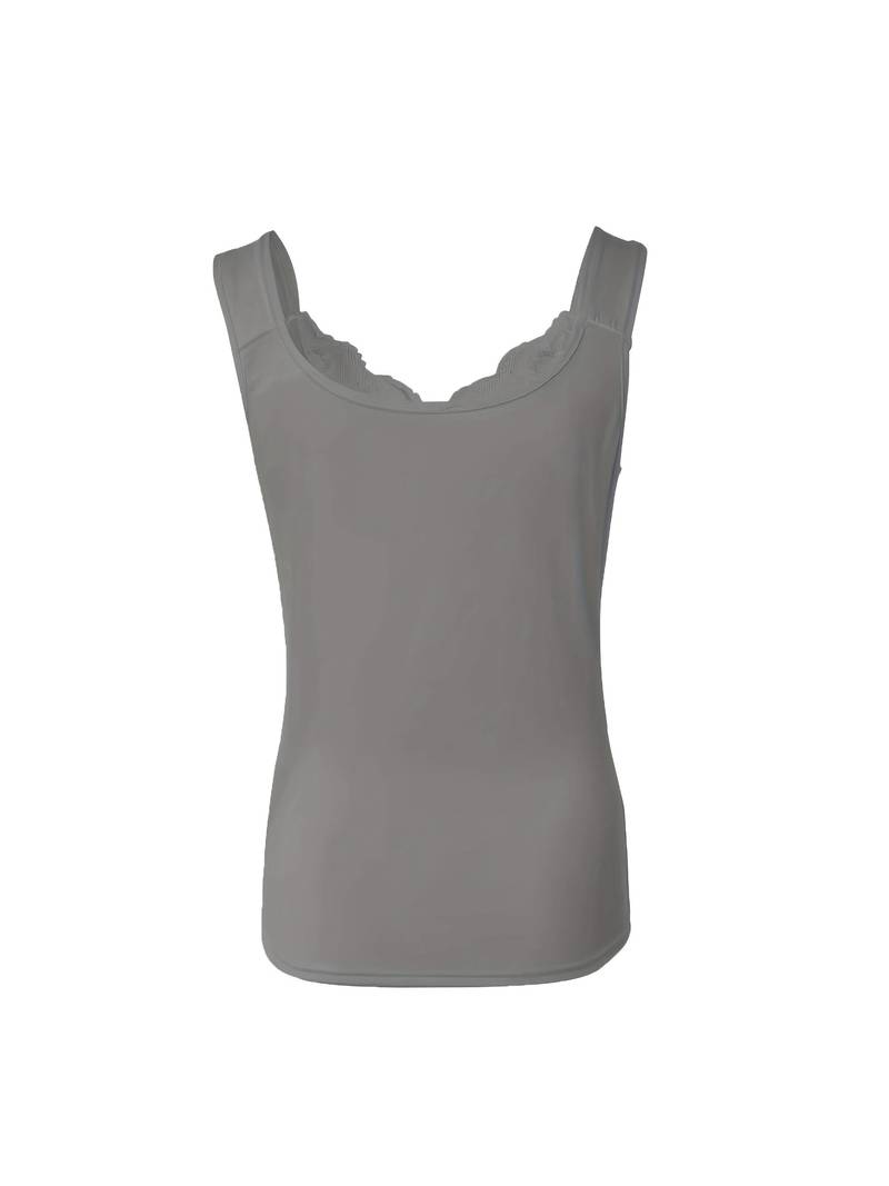 Oriane | Lace Trim Sleeveless Tank Top