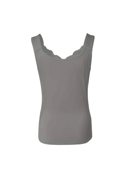 Oriane | Lace Trim Sleeveless Tank Top