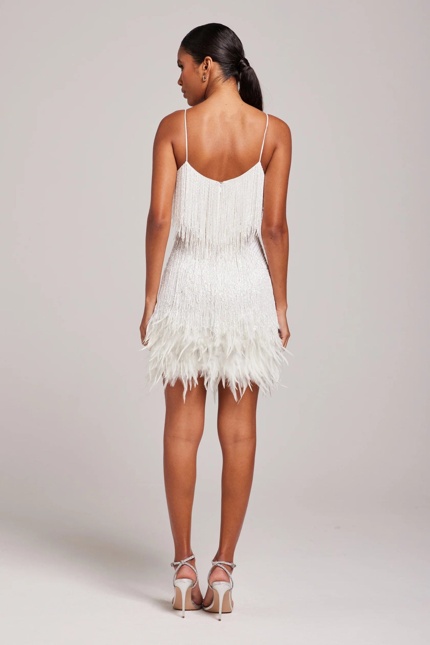 Brielle | Feather Trim Cocktail Mini Dress