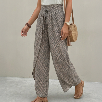 Caroline | High-Waist Drawstring Wide-Leg Pants
