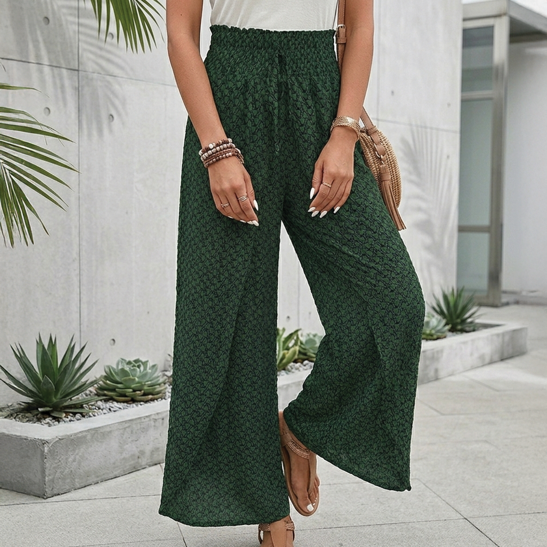 Caroline | High-Waist Drawstring Wide-Leg Pants