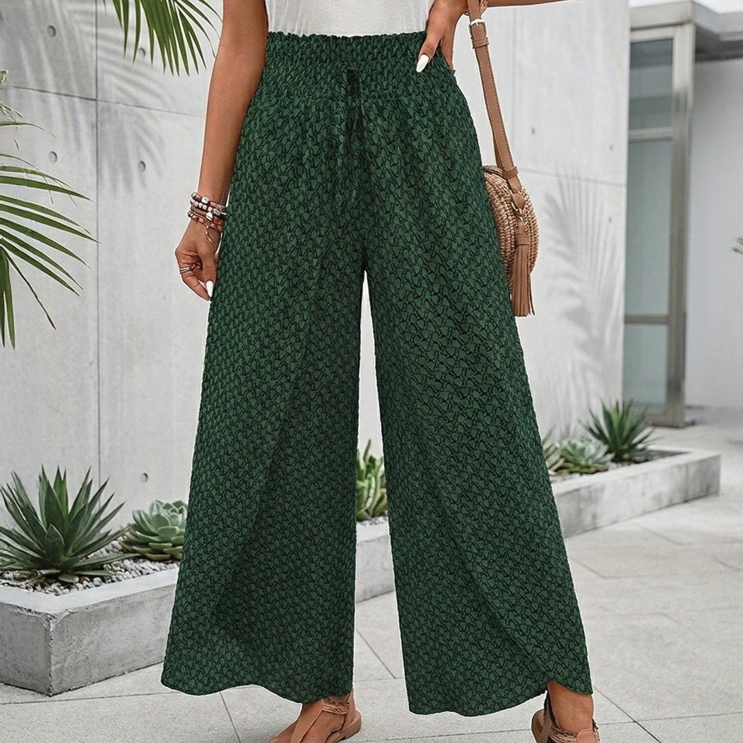 Caroline | High-Waist Drawstring Wide-Leg Pants