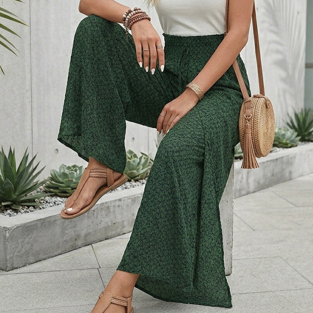 Caroline | High-Waist Drawstring Wide-Leg Pants