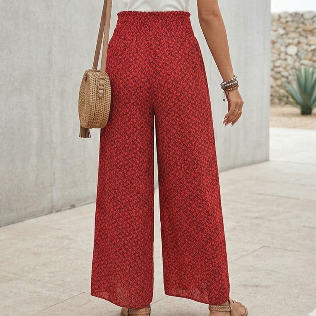 Caroline | High-Waist Drawstring Wide-Leg Pants