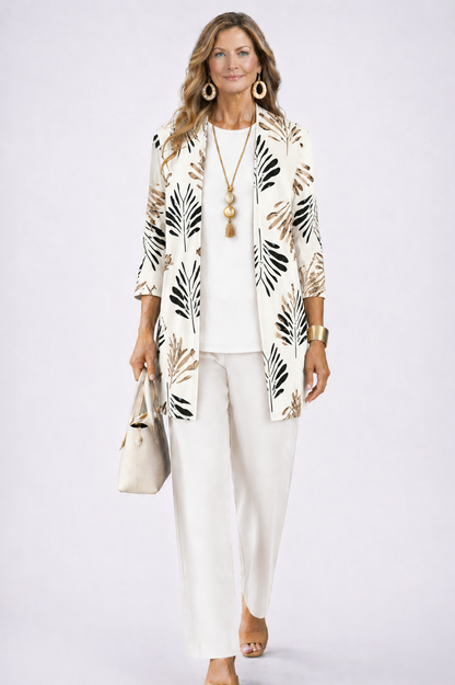 Margaret | Three-Piece Cardigan, Top & Trouser Set