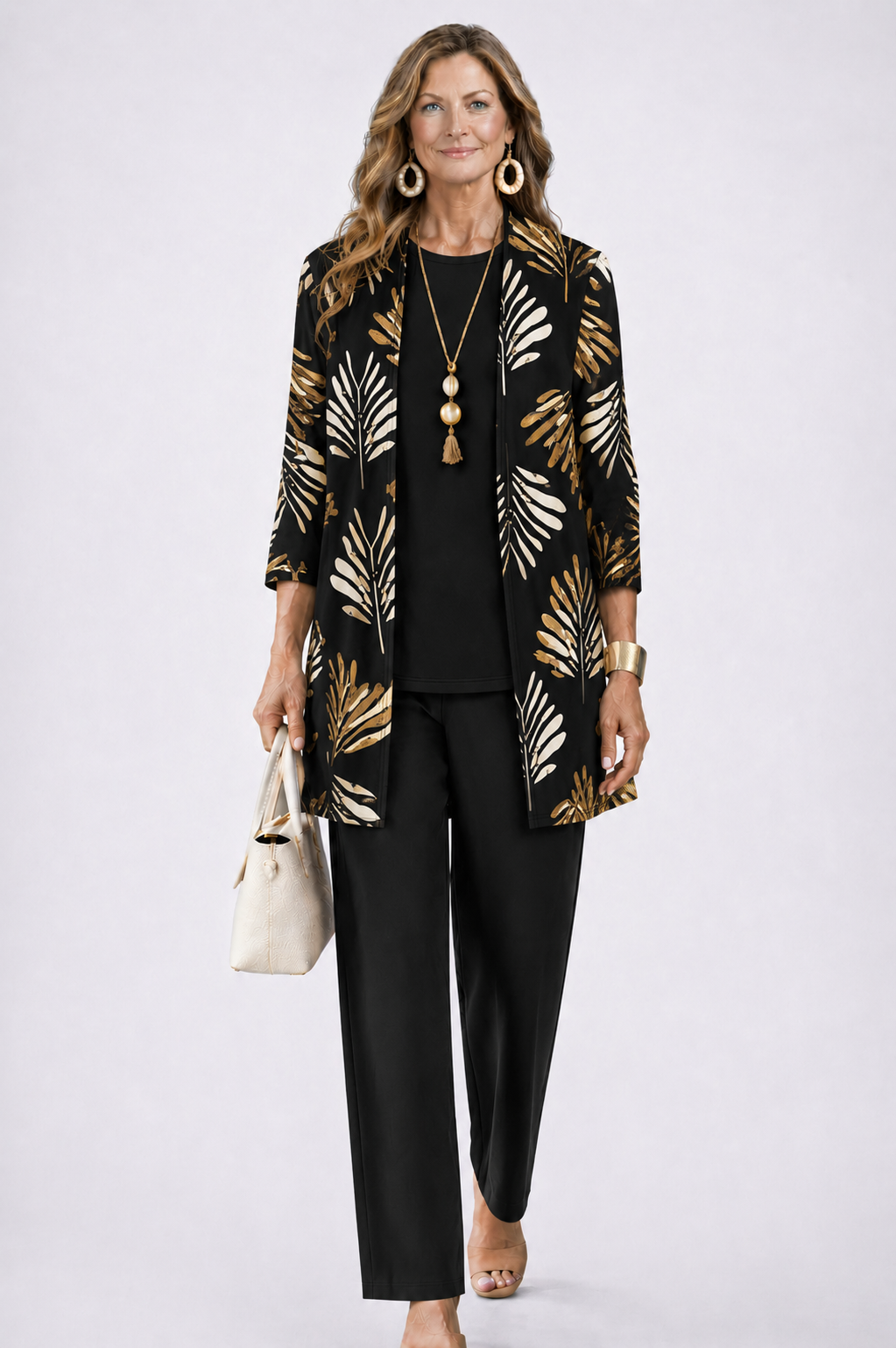 Margaret | Three-Piece Cardigan, Top & Trouser Set