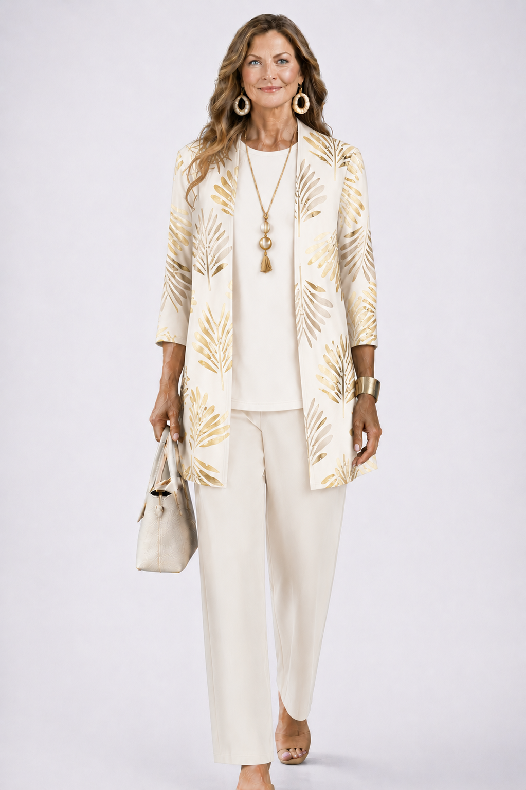 Margaret | Three-Piece Cardigan, Top & Trouser Set