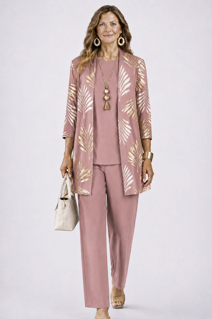Margaret | Three-Piece Cardigan, Top & Trouser Set