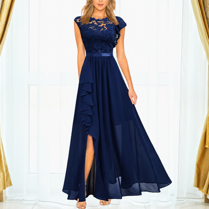 Lunessa | Lace Chiffon Maxi Dress