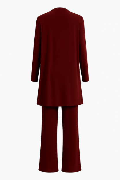 Eulalie | Three Piece Vest & Wide Leg Pants Set