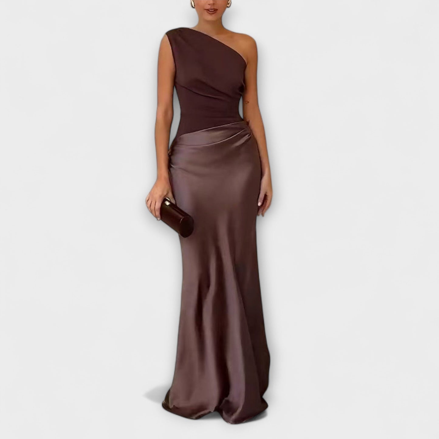 Vivienne | One Shoulder Pleated Asymmetric Prom Maxi Dress
