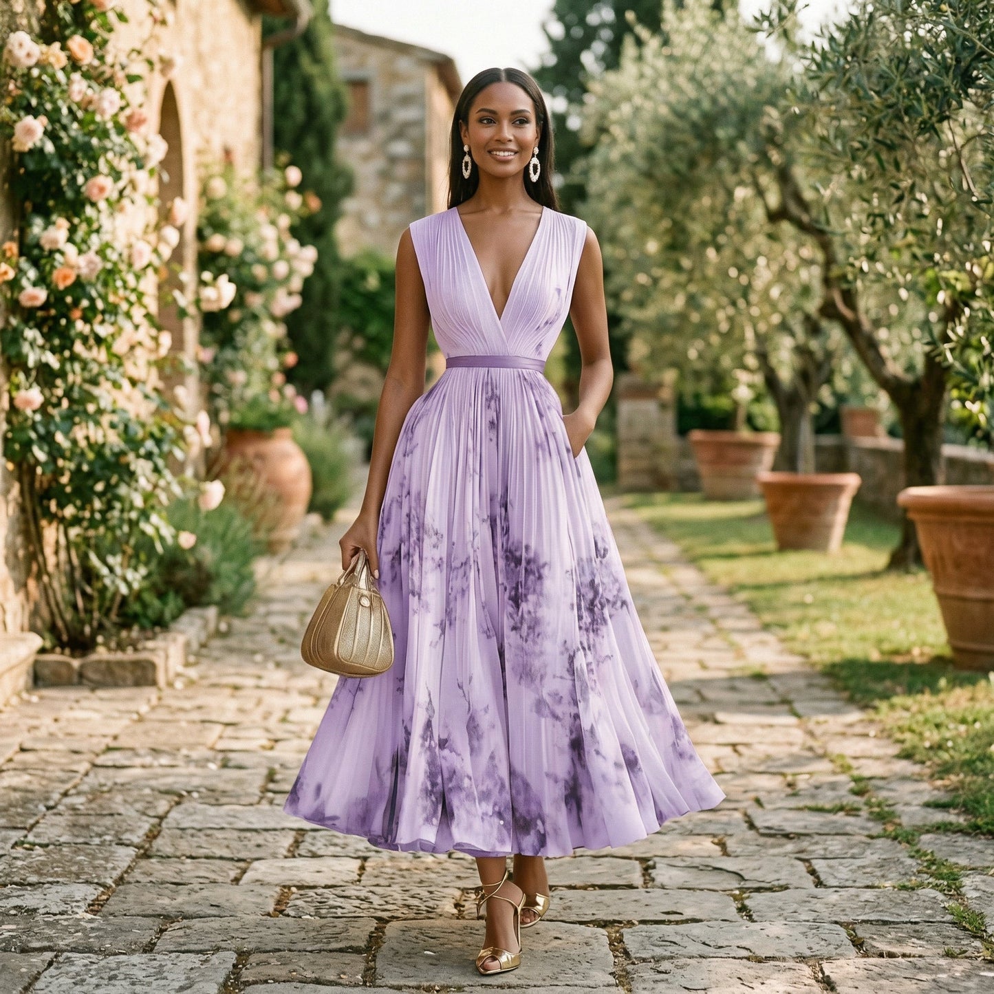 Dahlia | Floral Print Long-Sleeve Maxi Dress