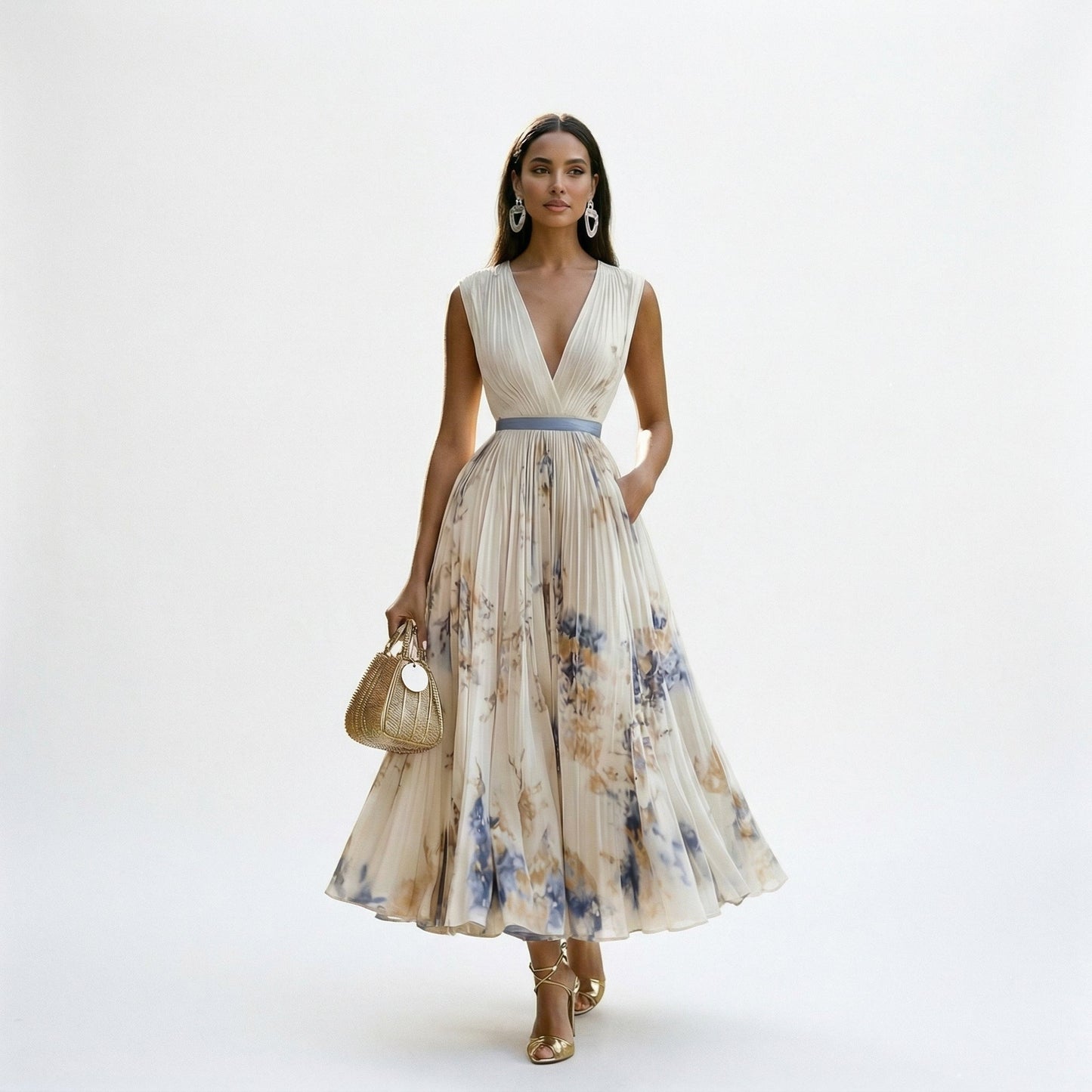 Dahlia | Floral Print Long-Sleeve Maxi Dress