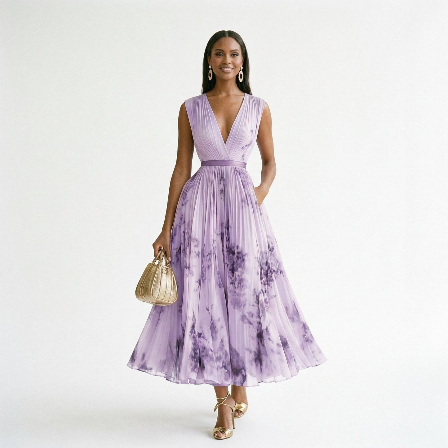 Dahlia | Floral Print Long-Sleeve Maxi Dress