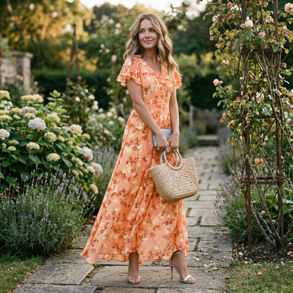 Magnolia | Flowing Floral Maxi Dress
