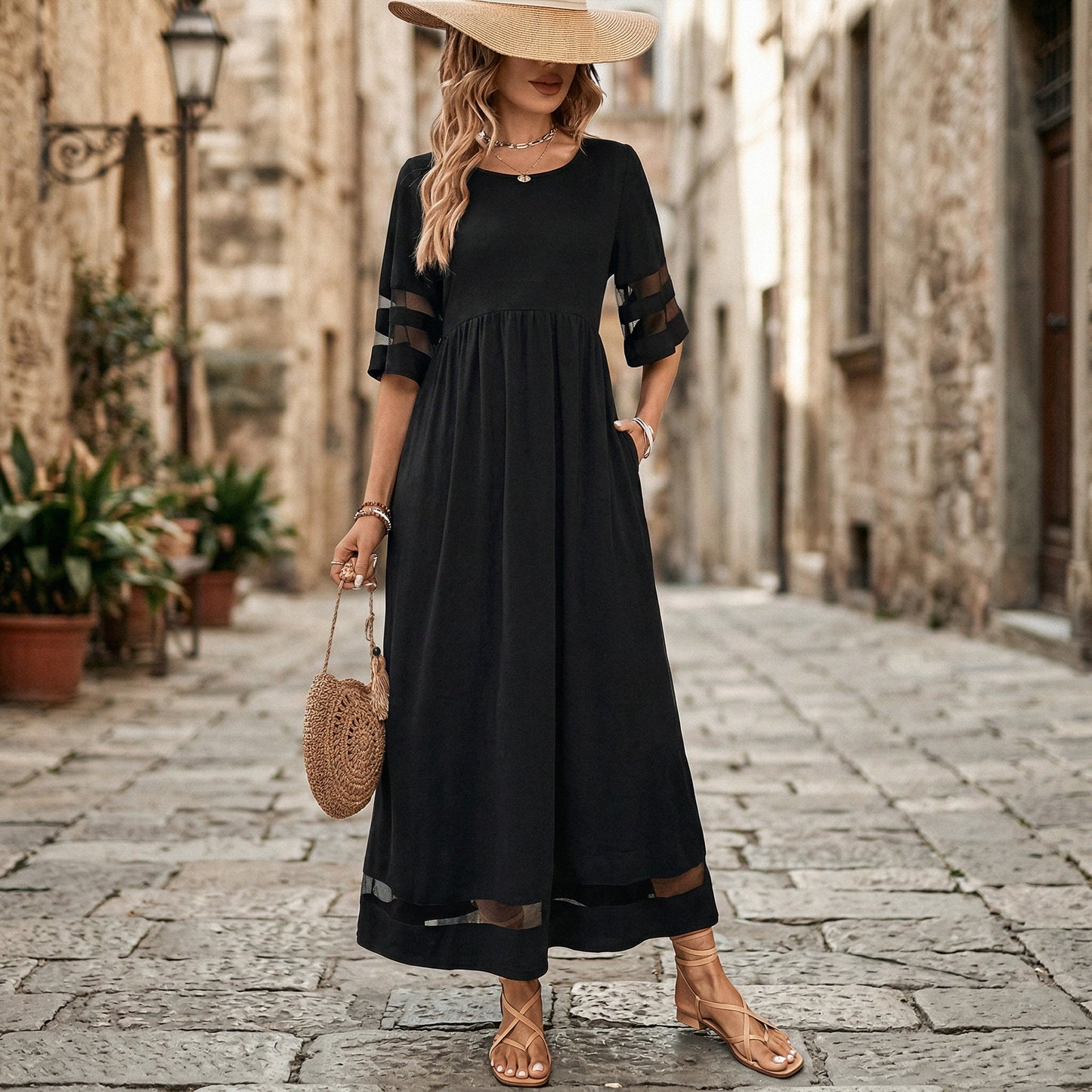 Faye | Long-Sleeve Midi Dress
