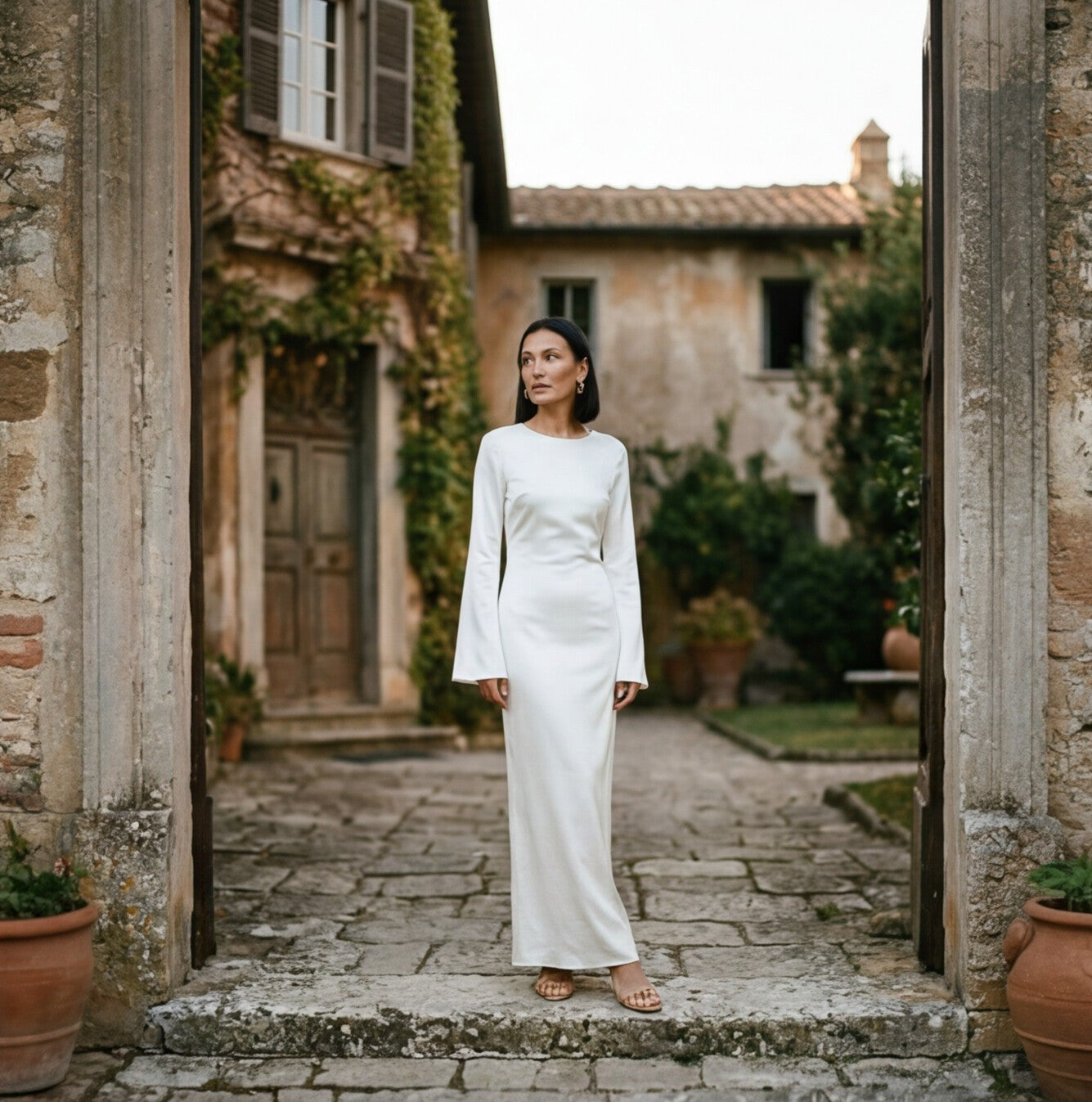 Hadley | Tie-Waist Long-Sleeve Maxi Dress