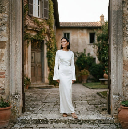 Hadley | Tie-Waist Long-Sleeve Maxi Dress