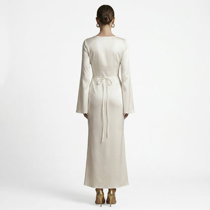 Hadley | Tie-Waist Long-Sleeve Maxi Dress