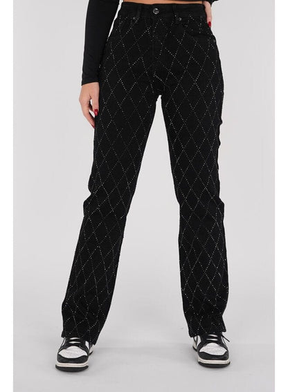Tessa | Straight-Leg Black Jeans