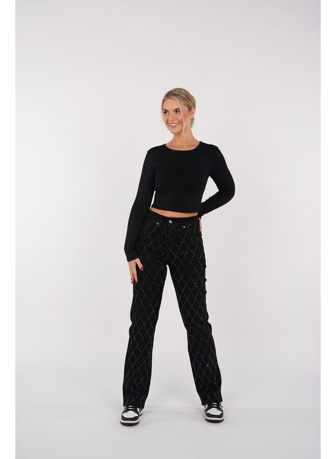 Tessa | Straight-Leg Black Jeans