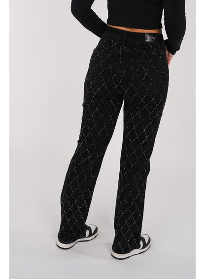 Tessa | Straight-Leg Black Jeans