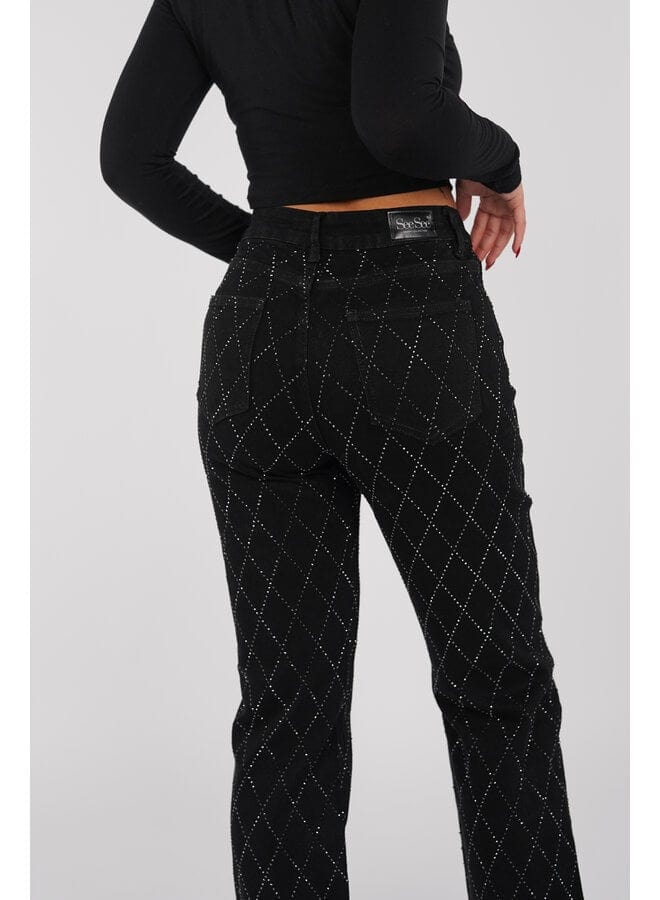 Tessa | Straight-Leg Black Jeans