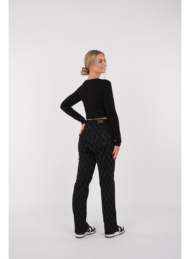 Tessa | Straight-Leg Black Jeans