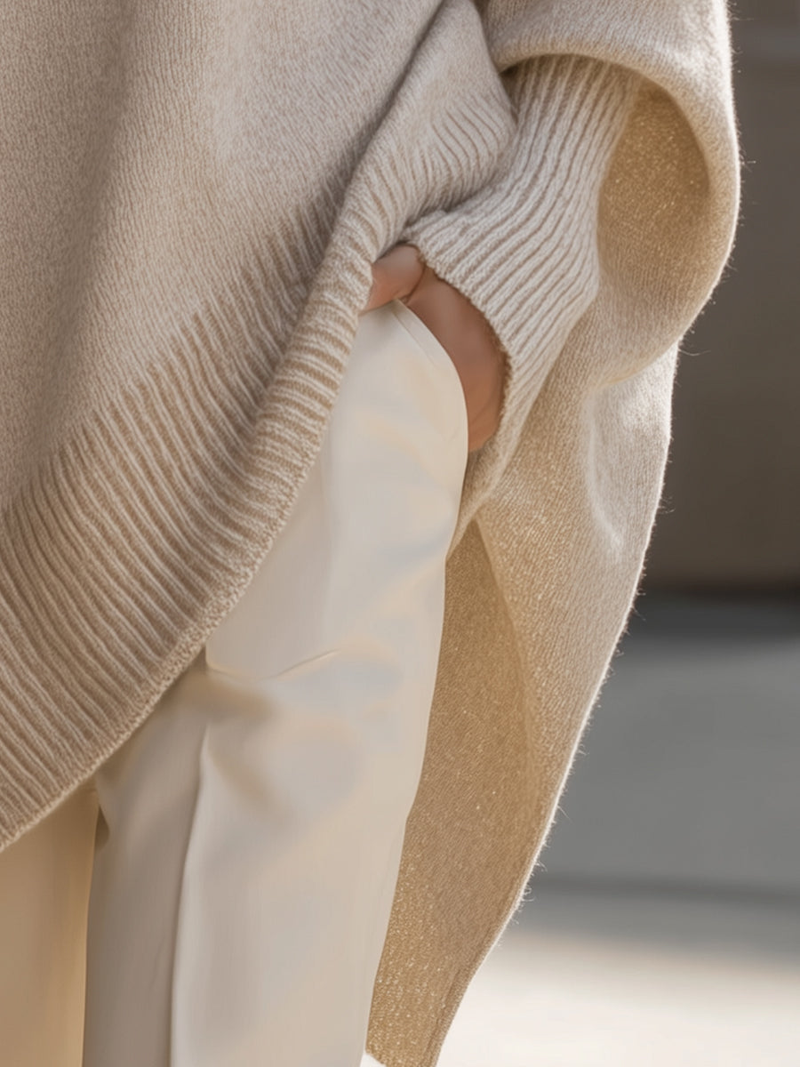 Wende | Drop Shoulder Oversized Knit Sweater
