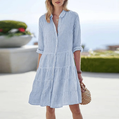Emilia | Striped A-Line Summer Mini Dress