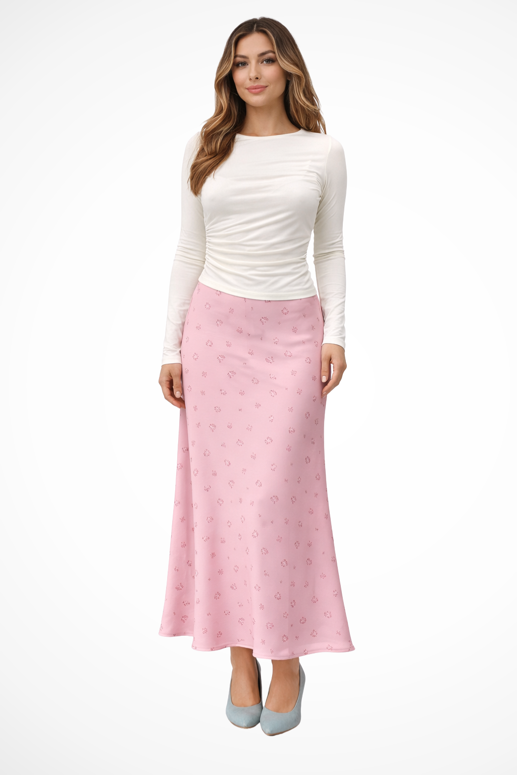 Florienne | Floral Bias-Cut Maxi Skirt