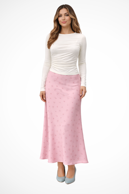 Florienne | Floral Bias-Cut Maxi Skirt