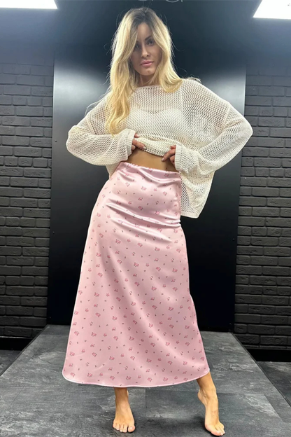 Florienne | Floral Bias-Cut Maxi Skirt
