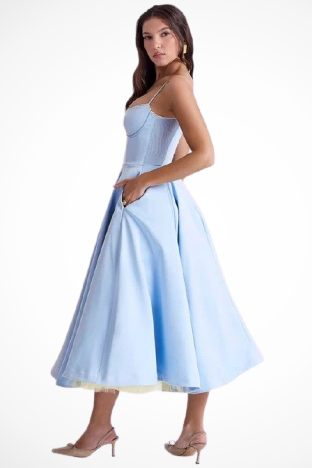 Juliana | Corset A-Line Midi Dress