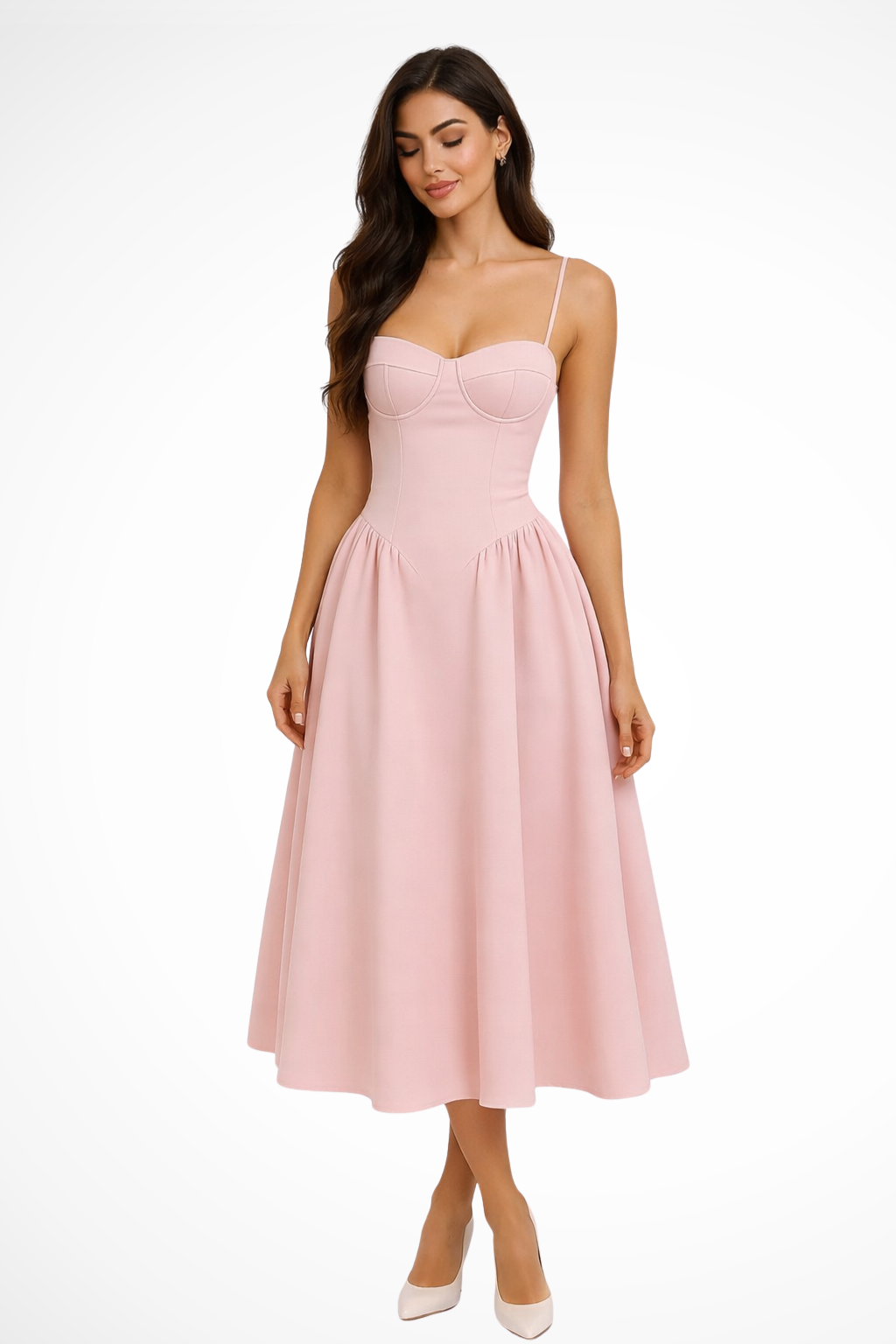 Ophelia | Corset A-Line Midi Dress